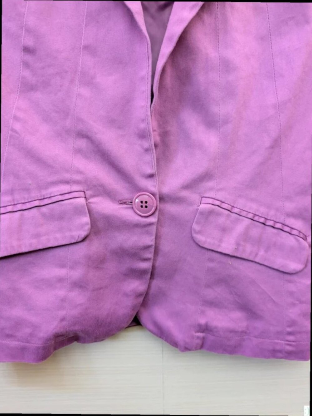 Vintage Y2K Purple Tailored Blazer Fitted Smart Casual Office UK Size s - Picture 2 of 5
